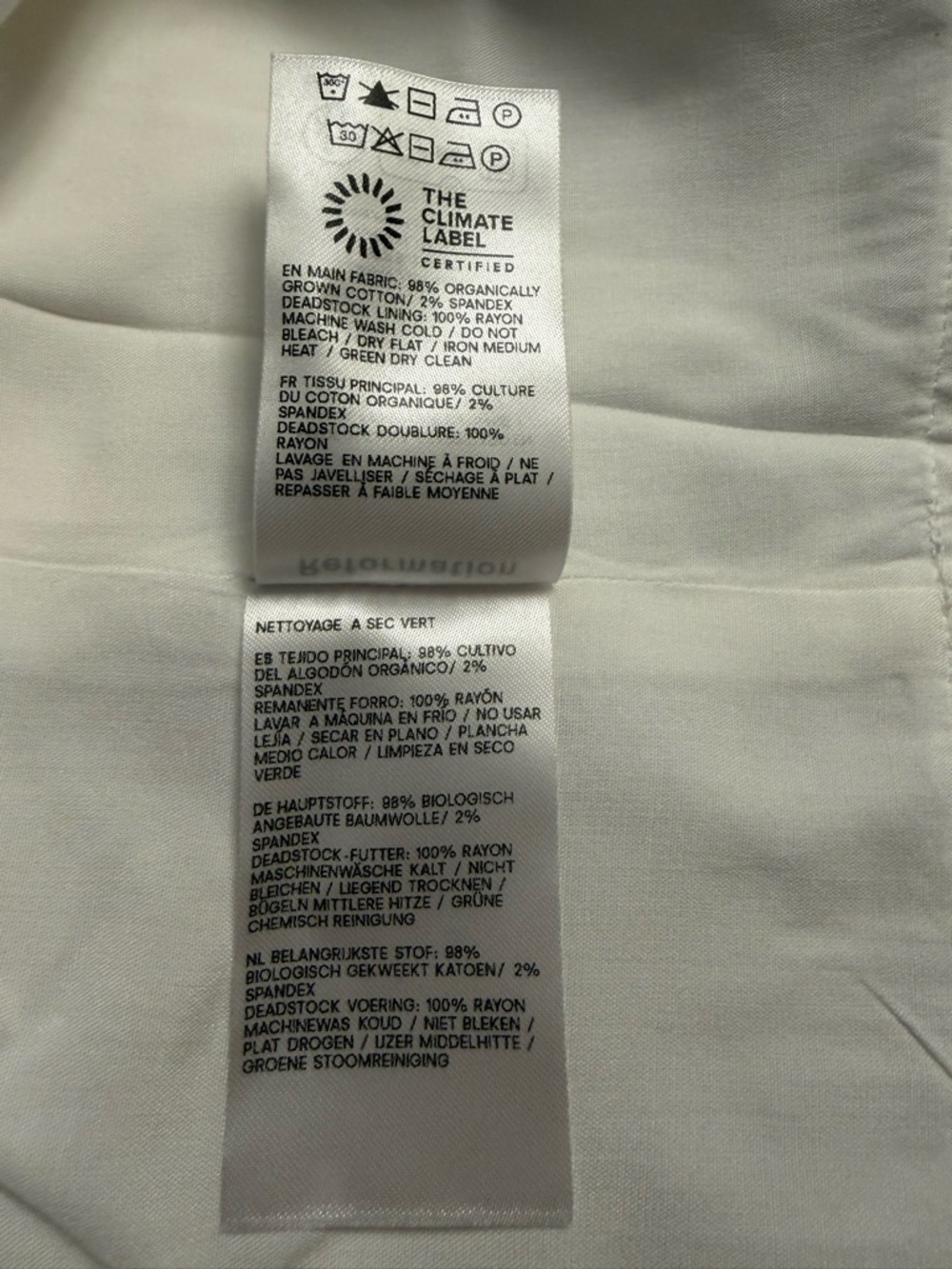 NEW Reformation Jordan Two Piece Short Sleeve Skirt Set Cotton White | US 4 UK 8 - Picture 16 of 16